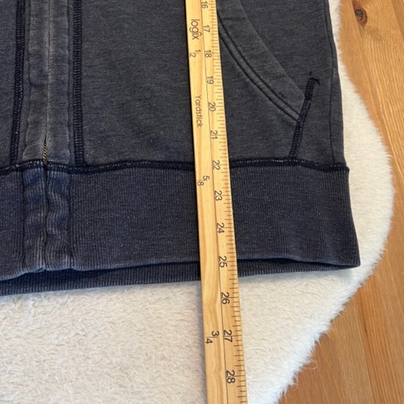 American Eagle Outfitters Blue Gray Full Zip Drawstring LS Hoodie Sweater Sz S/P - Picture 11 of 11